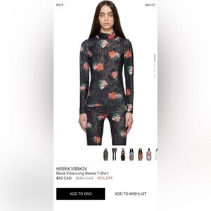 Henrik Vibskov Black Viola Long Sleeve T-Shirt